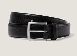 NWT Sunspel Men’s 30mm Smart Leather Belt Black, Size Medium